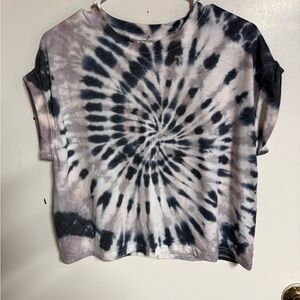 Tie-Dye Black and White Women's Top